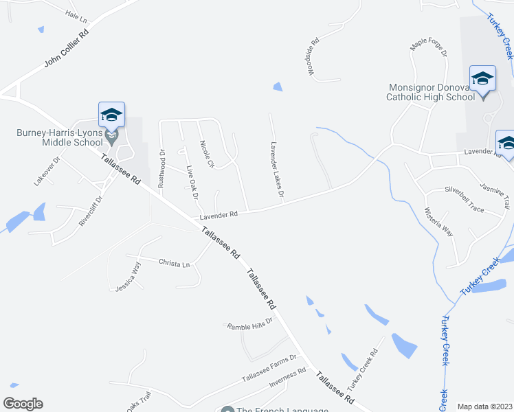 map of restaurants, bars, coffee shops, grocery stores, and more near 575 Rustwood Drive in Athens