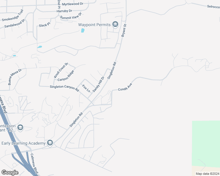 map of restaurants, bars, coffee shops, grocery stores, and more near Condit Avenue in Calimesa