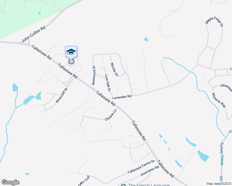 map of restaurants, bars, coffee shops, grocery stores, and more near 110 Live Oak Drive in Athens