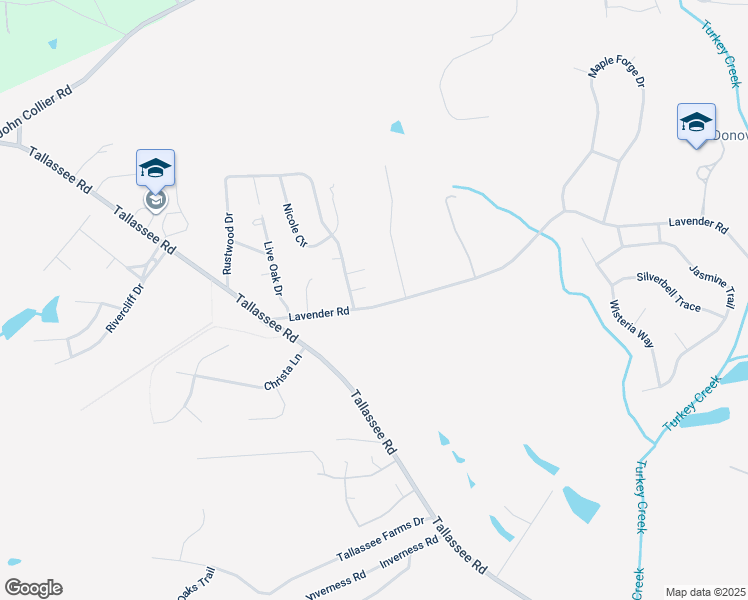 map of restaurants, bars, coffee shops, grocery stores, and more near 575 Rustwood Drive in Athens