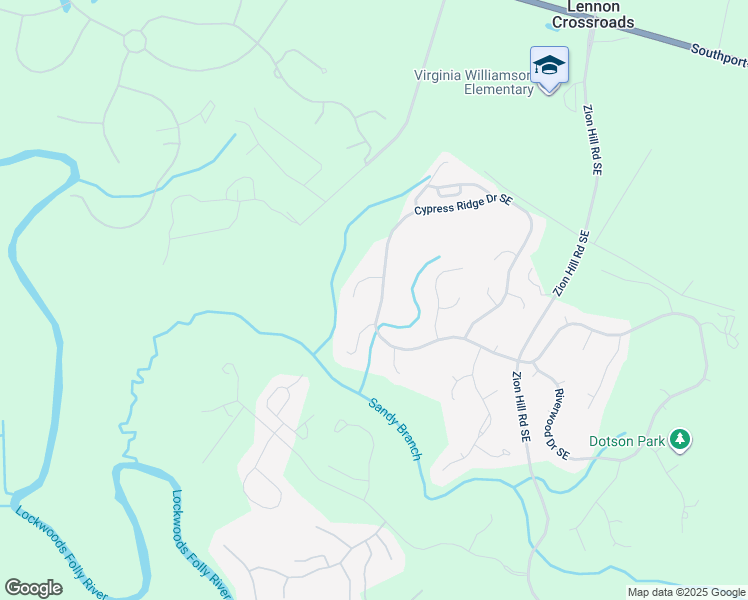 map of restaurants, bars, coffee shops, grocery stores, and more near 427 Cypress Ridge Dr SE in Bolivia