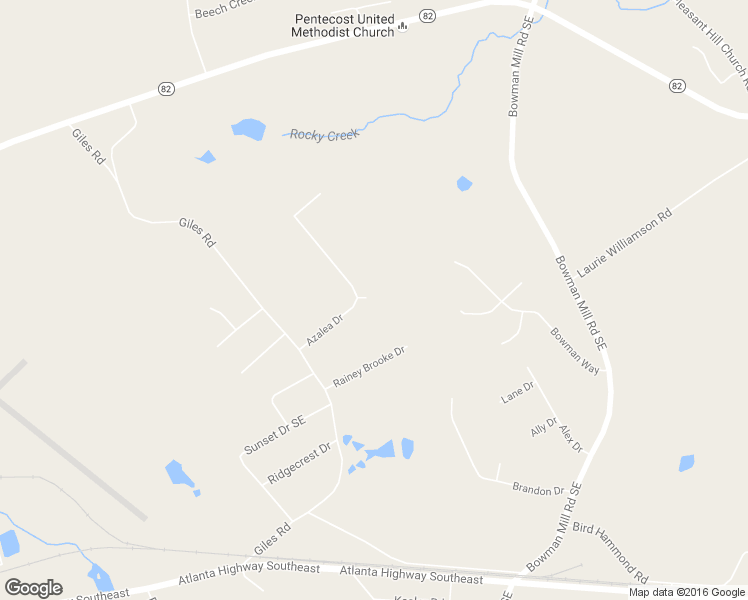 map of restaurants, bars, coffee shops, grocery stores, and more near 953 Azalea Court in Winder