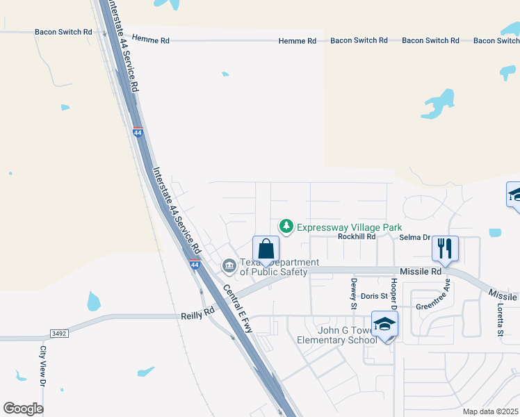 map of restaurants, bars, coffee shops, grocery stores, and more near 5529 Lucky Ln in Wichita Falls