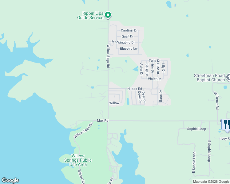 map of restaurants, bars, coffee shops, grocery stores, and more near 192 Willow Street in Mead