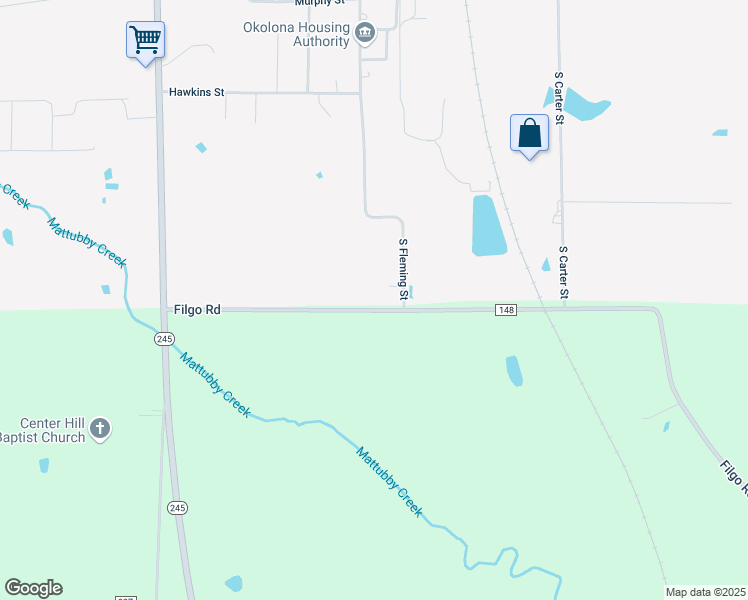 map of restaurants, bars, coffee shops, grocery stores, and more near 202 Filgo Road in Okolona