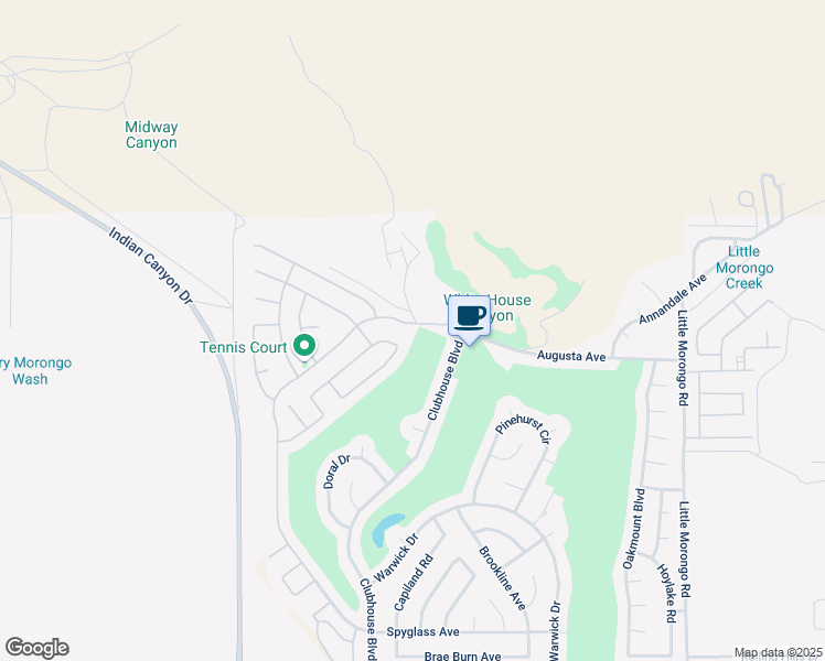 map of restaurants, bars, coffee shops, grocery stores, and more near 64379 Silver Star Avenue in Desert Hot Springs
