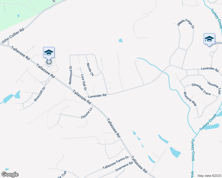 map of restaurants, bars, coffee shops, grocery stores, and more near 575 Rustwood Drive in Athens