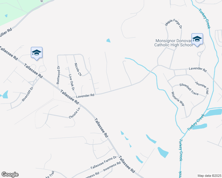 map of restaurants, bars, coffee shops, grocery stores, and more near 116 Lavender Lakes Drive in Athens