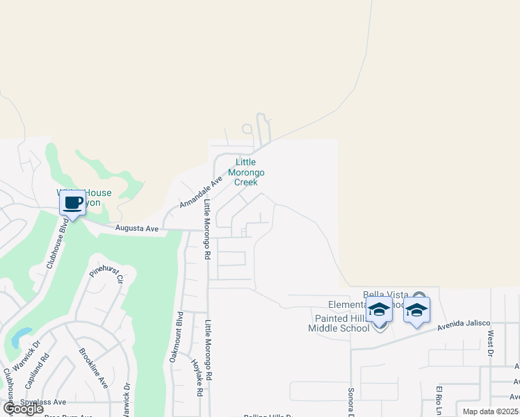 map of restaurants, bars, coffee shops, grocery stores, and more near 8461 Gentry Court in Desert Hot Springs