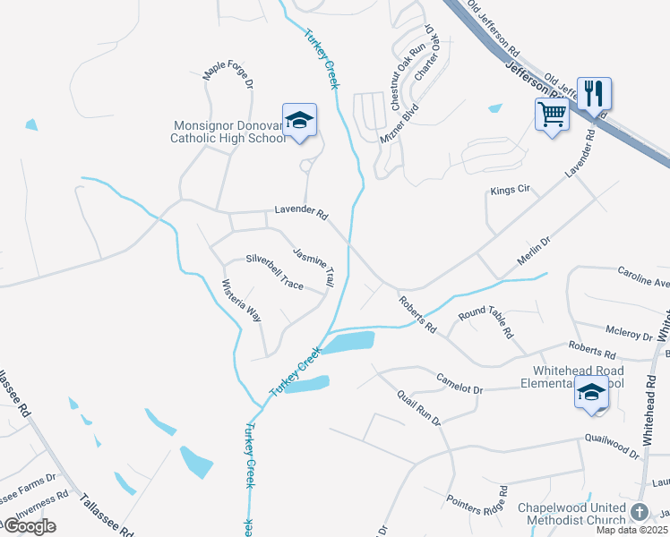 map of restaurants, bars, coffee shops, grocery stores, and more near 125 Cardinal Creek Place in Athens