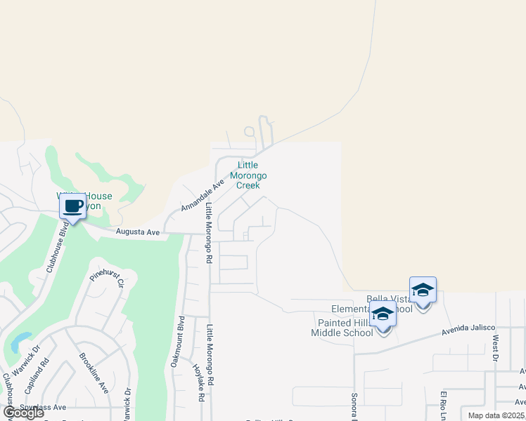 map of restaurants, bars, coffee shops, grocery stores, and more near 8461 Gentry Court in Desert Hot Springs