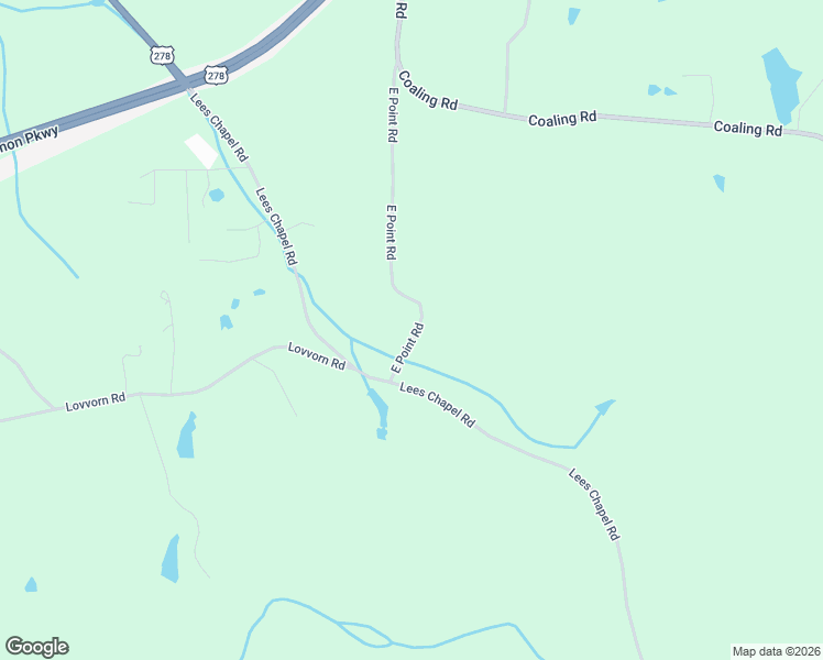 map of restaurants, bars, coffee shops, grocery stores, and more near 1050 East Point Road in Cedartown