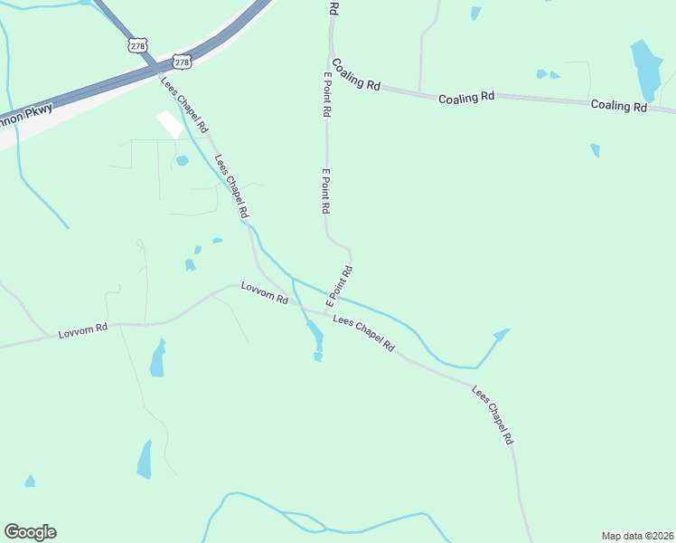 map of restaurants, bars, coffee shops, grocery stores, and more near 1050 East Point Road in Cedartown