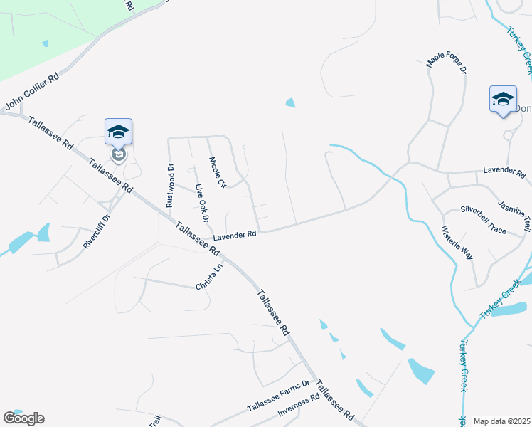 map of restaurants, bars, coffee shops, grocery stores, and more near 575 Rustwood Drive in Athens
