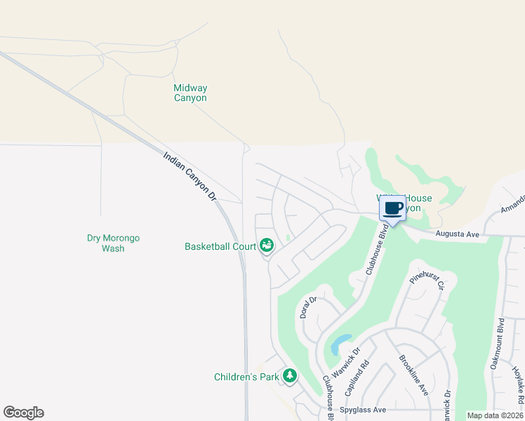 map of restaurants, bars, coffee shops, grocery stores, and more near 64042 Alpine Street in Desert Hot Springs