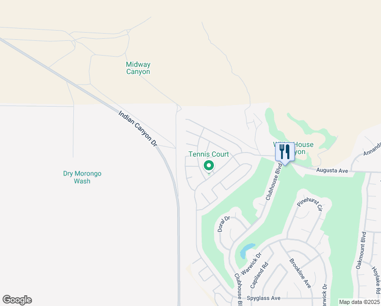 map of restaurants, bars, coffee shops, grocery stores, and more near 64042 Alpine Street in Desert Hot Springs