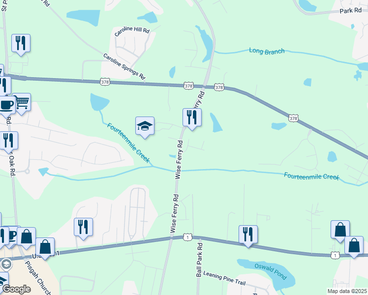 map of restaurants, bars, coffee shops, grocery stores, and more near 204 Wise Ferry Rd in Lexington