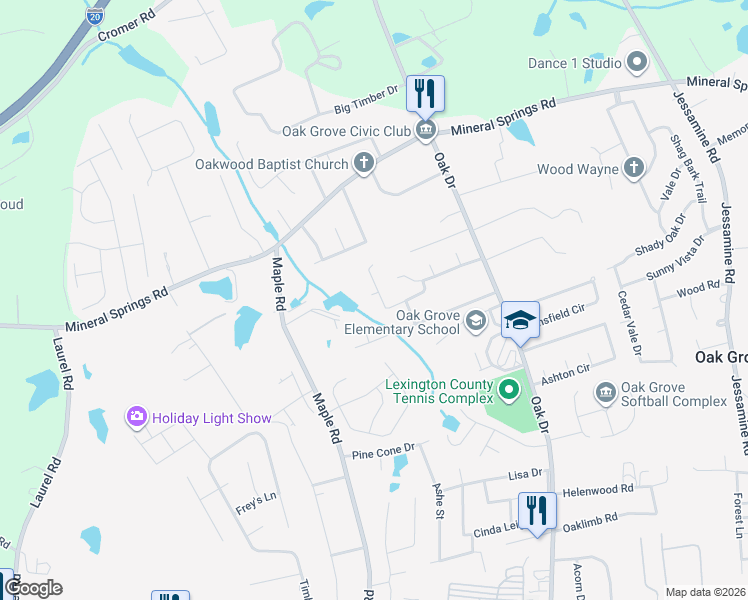 map of restaurants, bars, coffee shops, grocery stores, and more near 409 Thyme Drive in Lexington