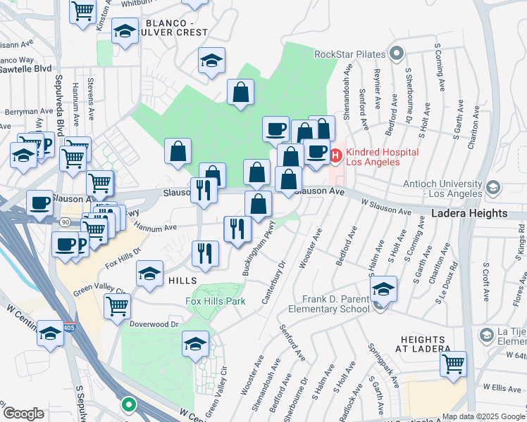 map of restaurants, bars, coffee shops, grocery stores, and more near 200 Corporate Pointe in Culver City