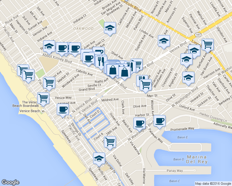 map of restaurants, bars, coffee shops, grocery stores, and more near in 