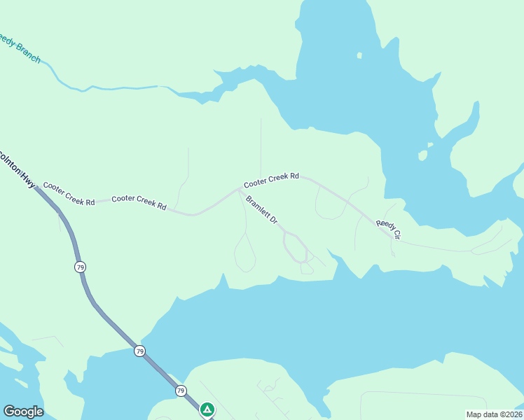map of restaurants, bars, coffee shops, grocery stores, and more near Bramlett Drive in Elberton
