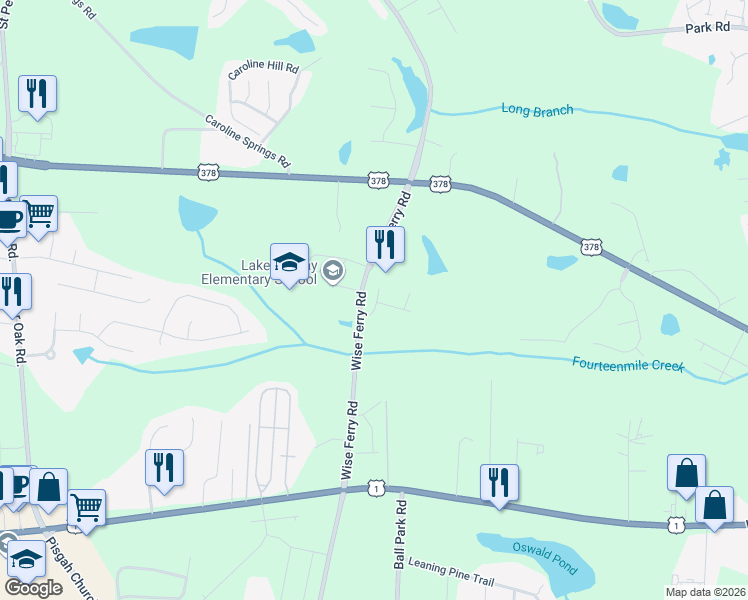 map of restaurants, bars, coffee shops, grocery stores, and more near 200 Wise Ferry Road in Lexington