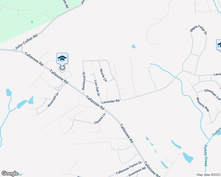 map of restaurants, bars, coffee shops, grocery stores, and more near 510 Rustwood Drive in Athens