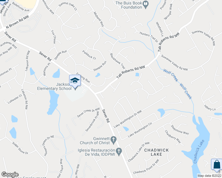 map of restaurants, bars, coffee shops, grocery stores, and more near 1935 C H White Drive in Lawrenceville