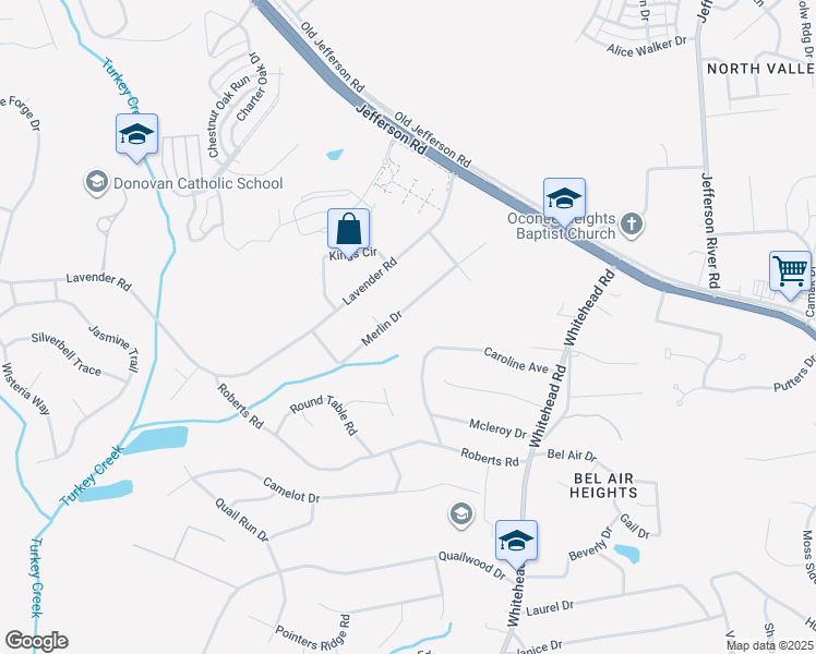 map of restaurants, bars, coffee shops, grocery stores, and more near 174 Merlin Drive in Athens