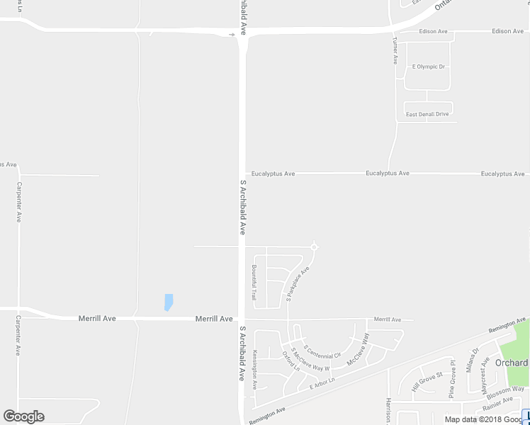 map of restaurants, bars, coffee shops, grocery stores, and more near 9711 Eucalyptus Avenue in Ontario