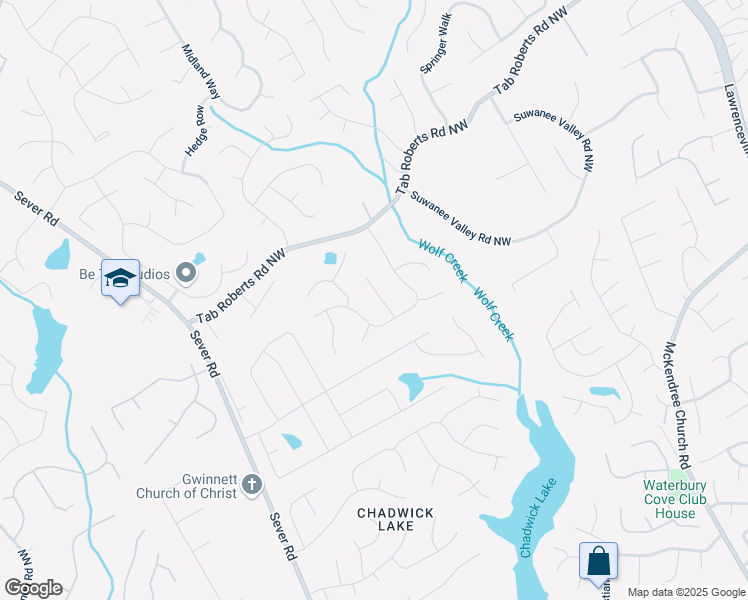 map of restaurants, bars, coffee shops, grocery stores, and more near 1894 Whitehawk Court Northwest in Lawrenceville