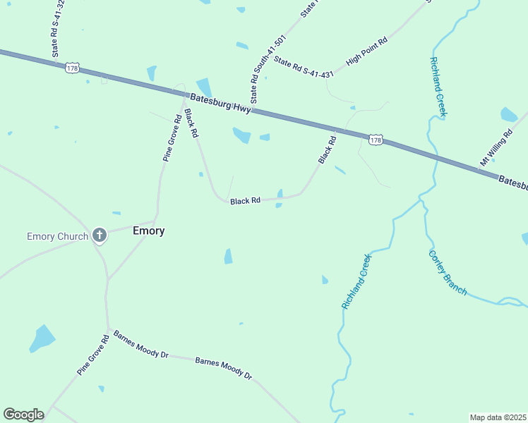 map of restaurants, bars, coffee shops, grocery stores, and more near 204 Black Road in Saluda