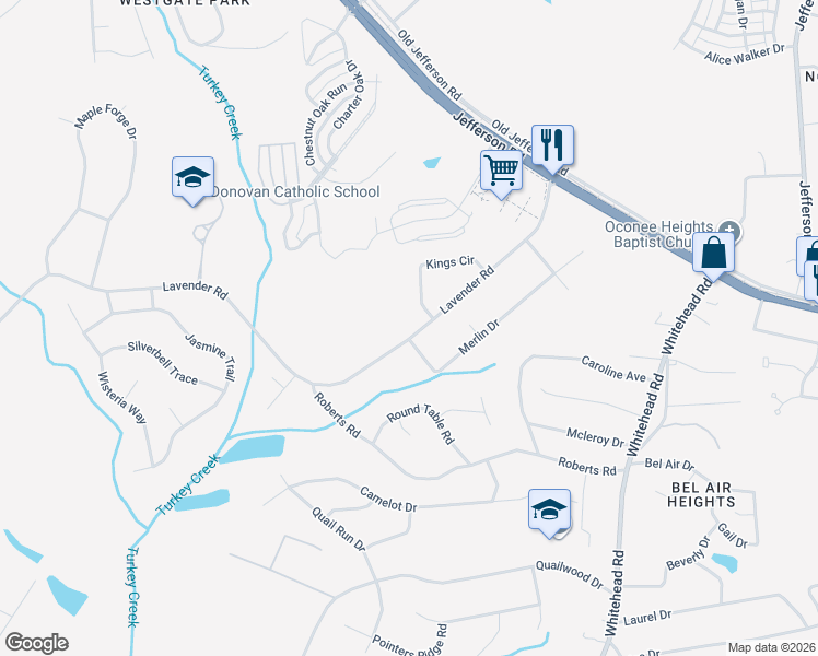 map of restaurants, bars, coffee shops, grocery stores, and more near 320 Lavender Road in Athens