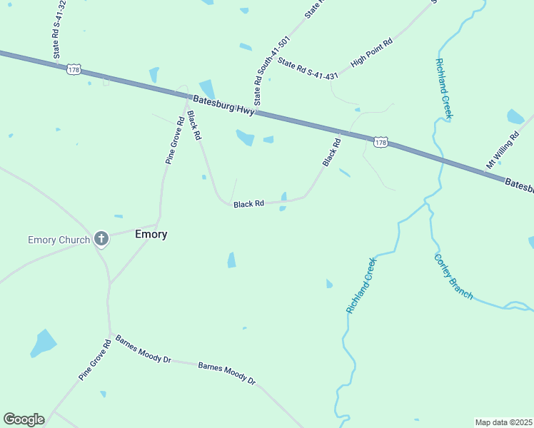 map of restaurants, bars, coffee shops, grocery stores, and more near 204 Black Road in Saluda