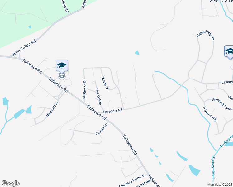 map of restaurants, bars, coffee shops, grocery stores, and more near 510 Rustwood Drive in Athens