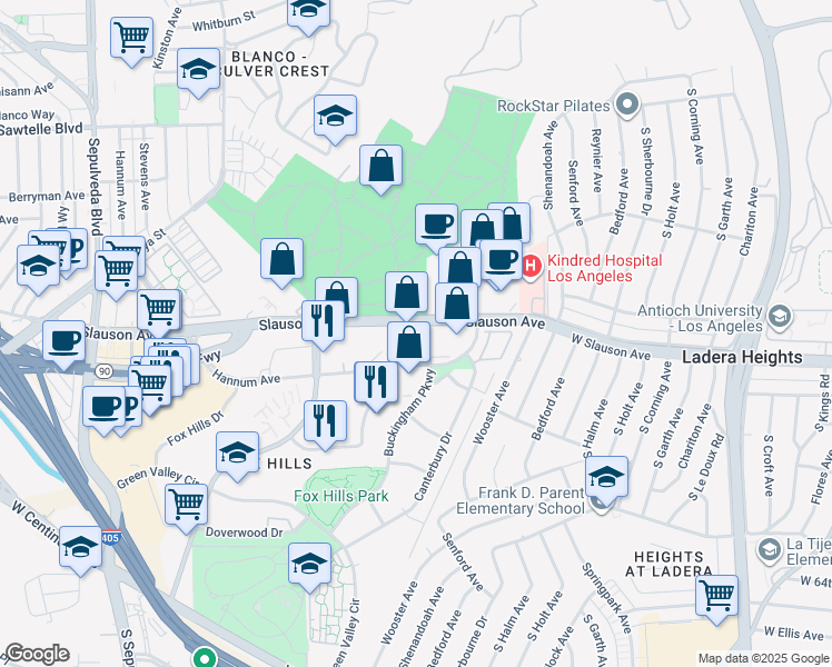 map of restaurants, bars, coffee shops, grocery stores, and more near 300 Corporate Pointe in Culver City