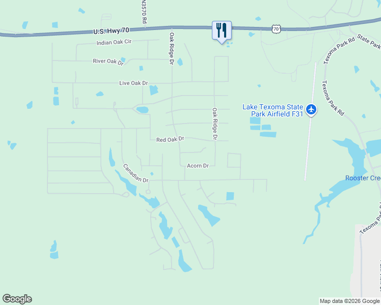map of restaurants, bars, coffee shops, grocery stores, and more near Oak Ridge Court in Kingston