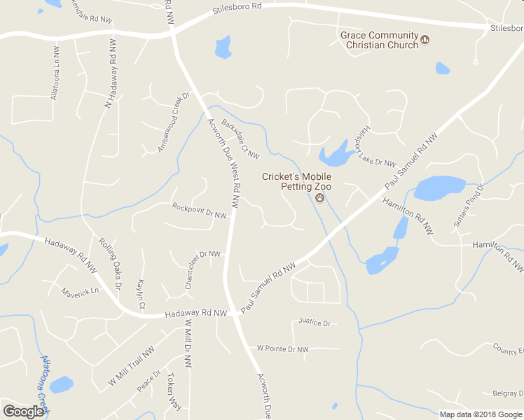 map of restaurants, bars, coffee shops, grocery stores, and more near 4080 Cooks Farm Drive Northwest in Kennesaw