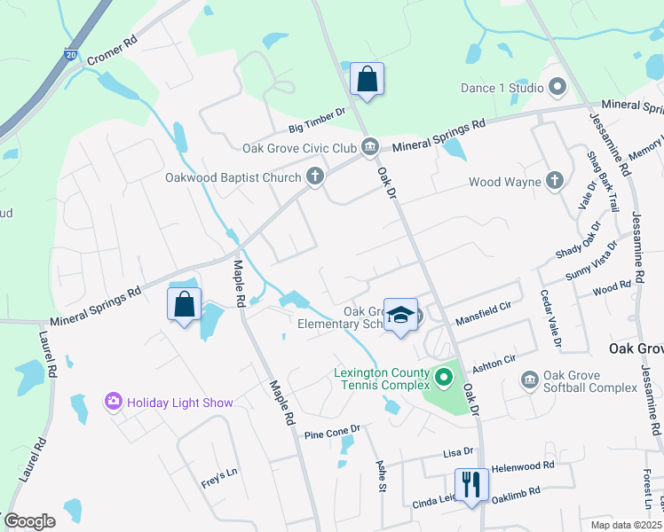 map of restaurants, bars, coffee shops, grocery stores, and more near 504 Thyme Drive in Lexington
