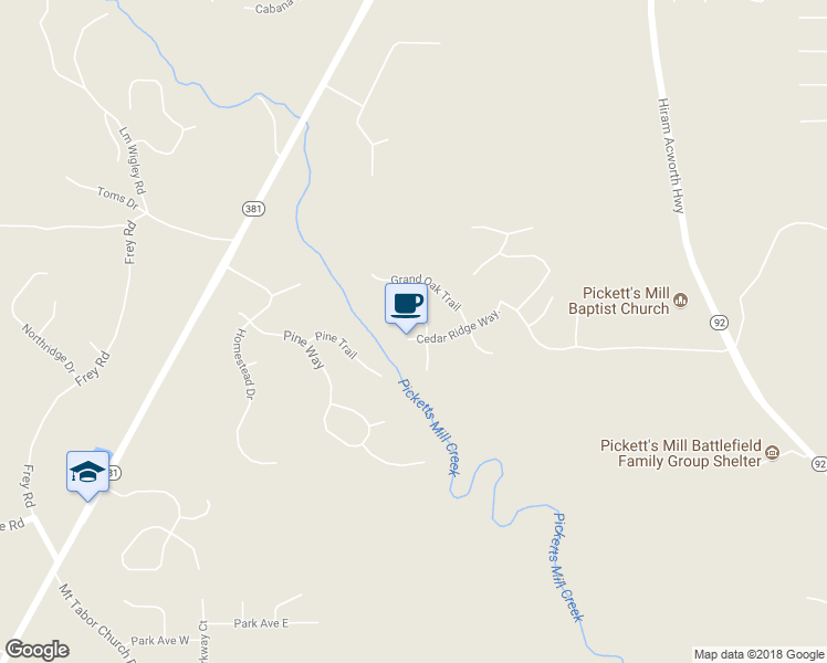 map of restaurants, bars, coffee shops, grocery stores, and more near 228 Cedar Ridge Way. in Dallas