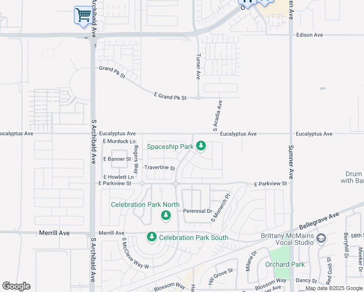 map of restaurants, bars, coffee shops, grocery stores, and more near 4630 Reflection Lane in Ontario