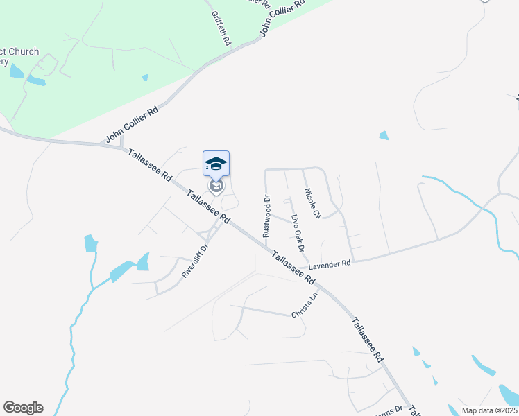 map of restaurants, bars, coffee shops, grocery stores, and more near 225 Rustwood Drive in Athens