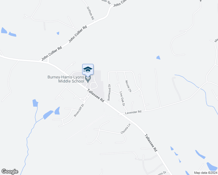 map of restaurants, bars, coffee shops, grocery stores, and more near 207 Rustwood Drive in Athens