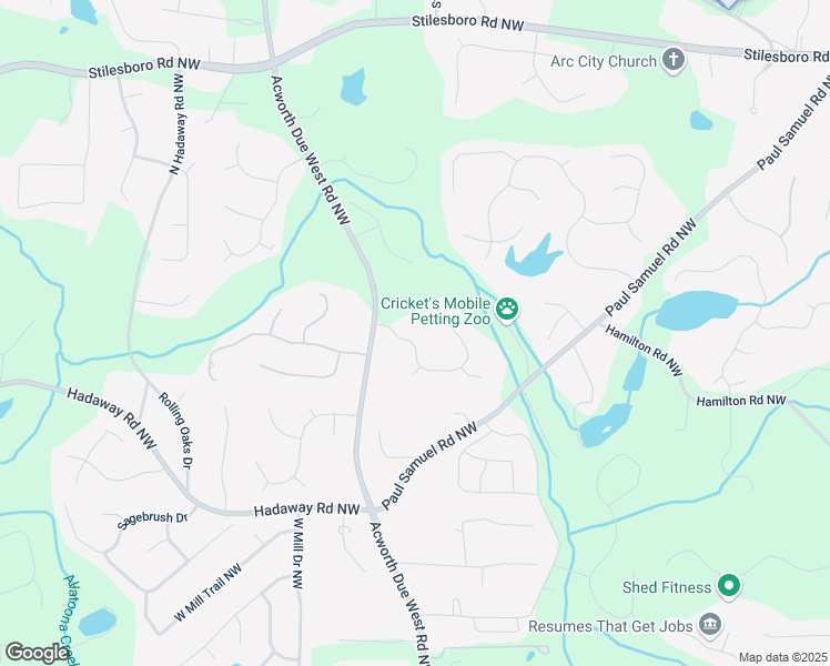 map of restaurants, bars, coffee shops, grocery stores, and more near 4090 Cooks Farm Drive Northwest in Kennesaw