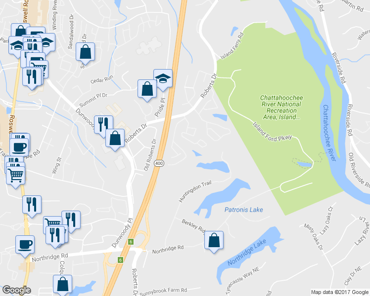 map of restaurants, bars, coffee shops, grocery stores, and more near 709 Vicksburg Place in Atlanta
