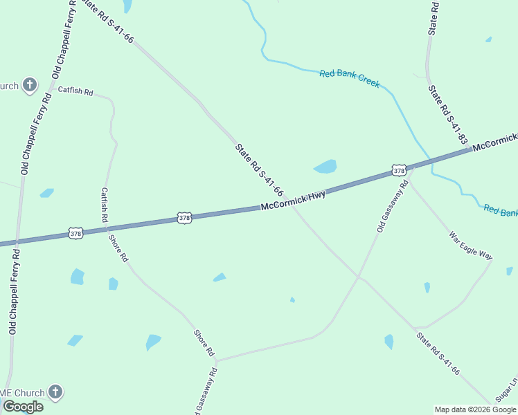 map of restaurants, bars, coffee shops, grocery stores, and more near McCormick Highway in Saluda