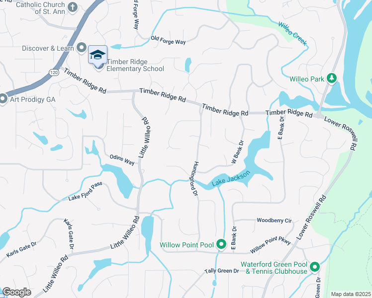 map of restaurants, bars, coffee shops, grocery stores, and more near 1693 Huntingford Drive in Marietta