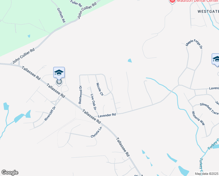 map of restaurants, bars, coffee shops, grocery stores, and more near 475 Rustwood Drive in Athens