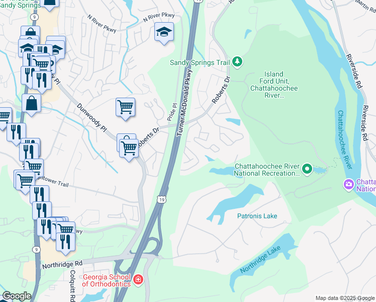 map of restaurants, bars, coffee shops, grocery stores, and more near 1009 Vicksburg Place in Atlanta