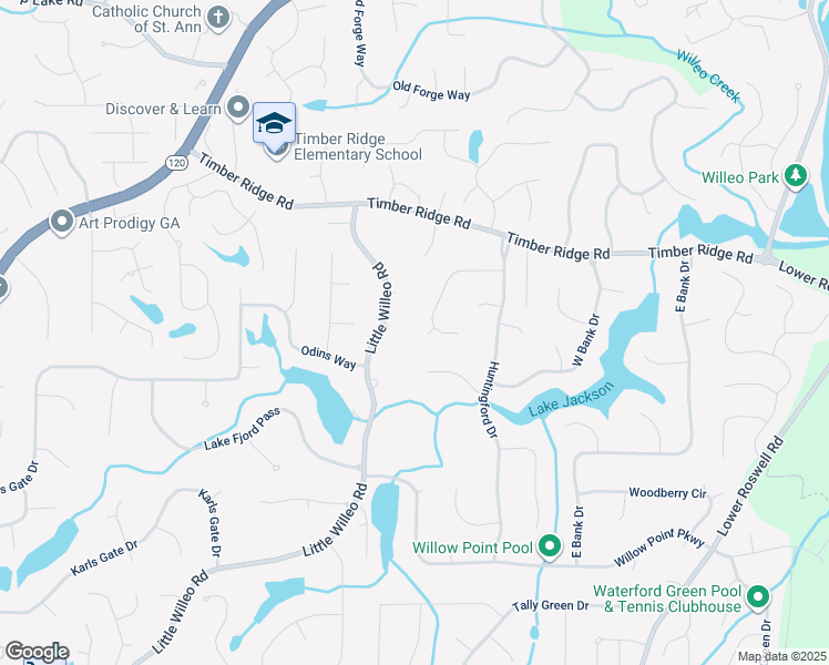 map of restaurants, bars, coffee shops, grocery stores, and more near 5276 Weatherwood Trce in Marietta